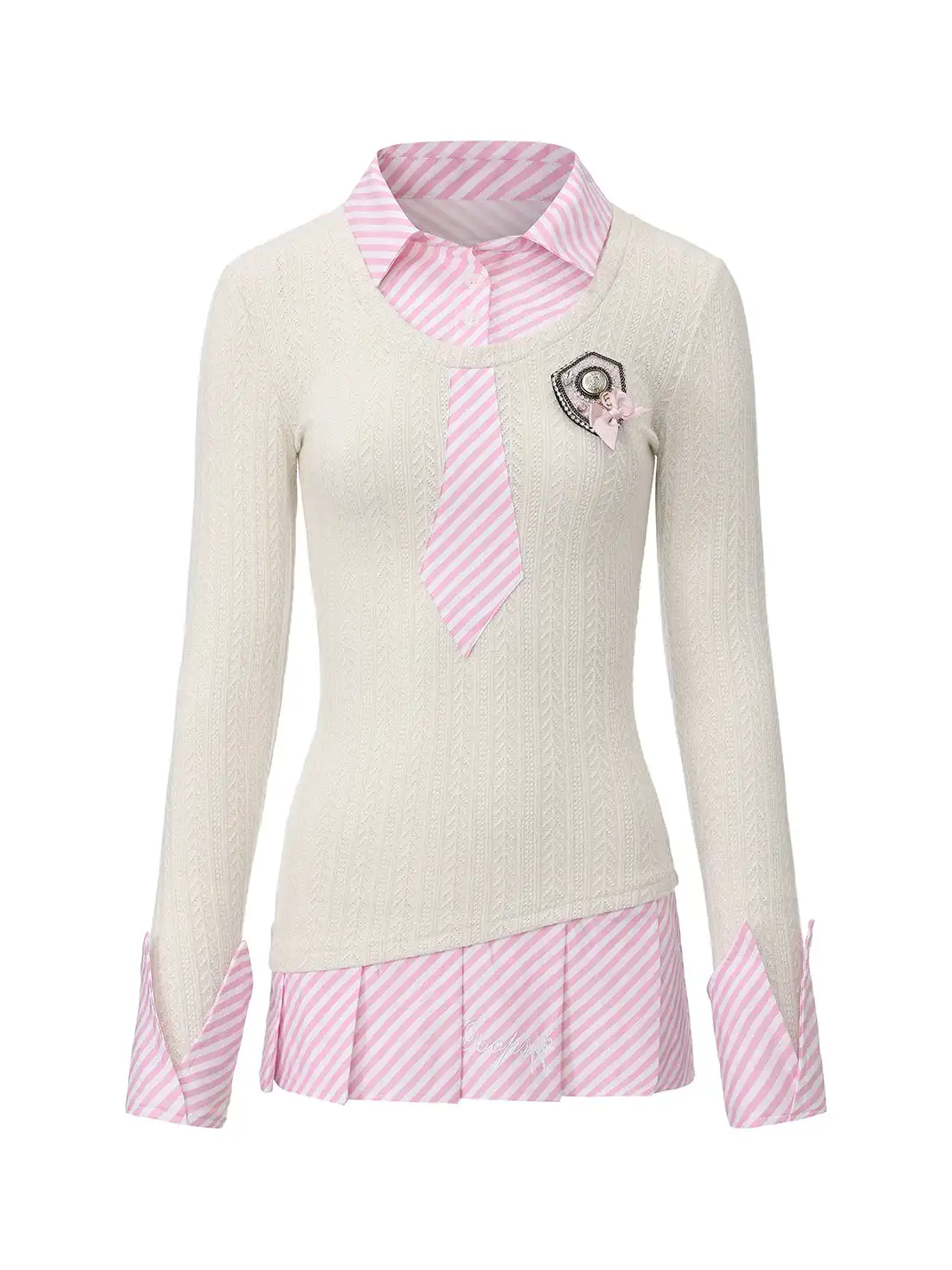 Ooops333 | Knitted Patchwork Tie Dress