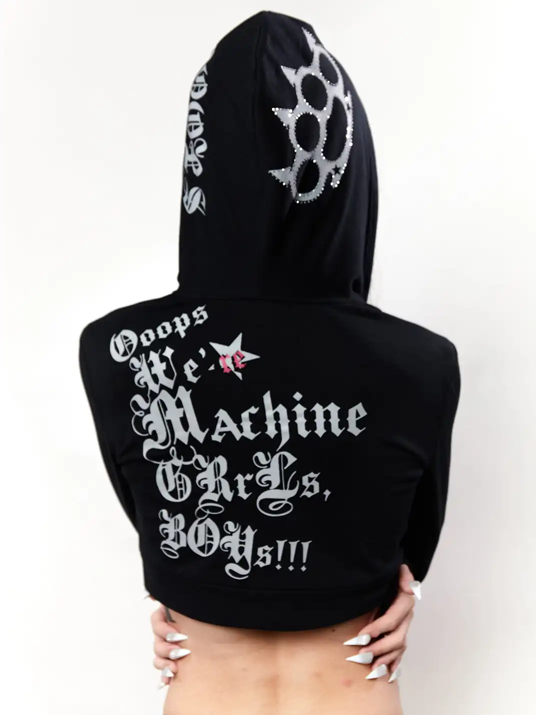 Ooops333 | Finger Tiger Rhinestone Jacket And Shorts Set