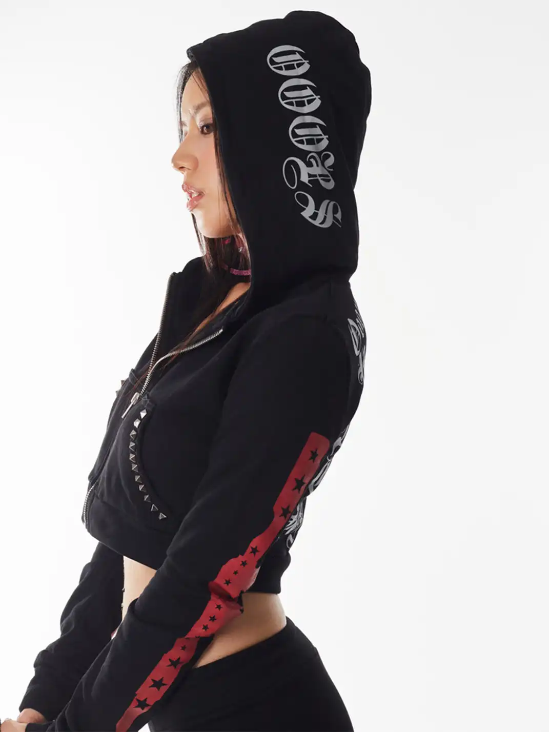 Ooops333 | Finger Tiger Rhinestone Jacket And Shorts Set