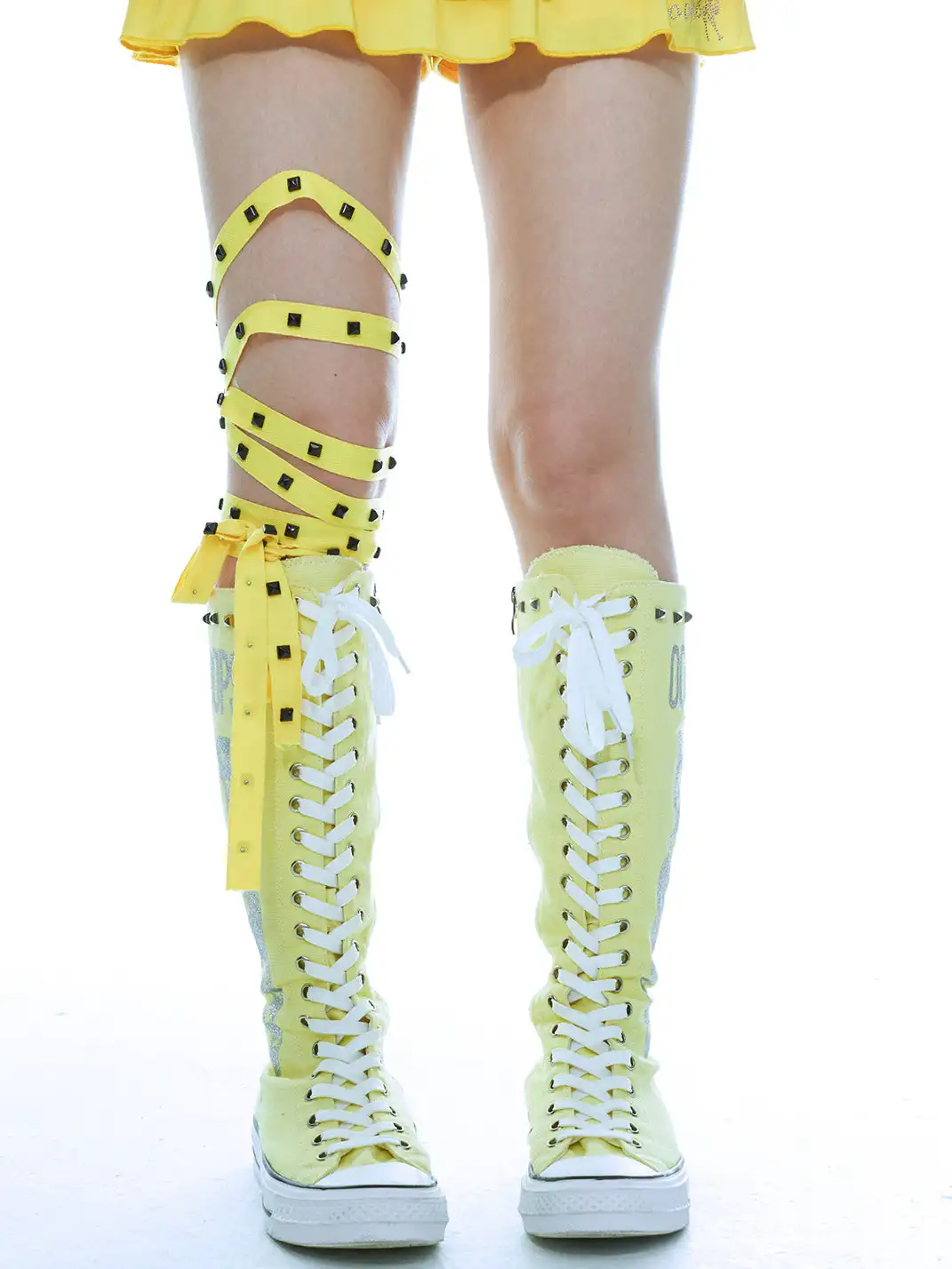 Ooops333 | Heavy-Duty Studded Printed Canvas Flat Boots