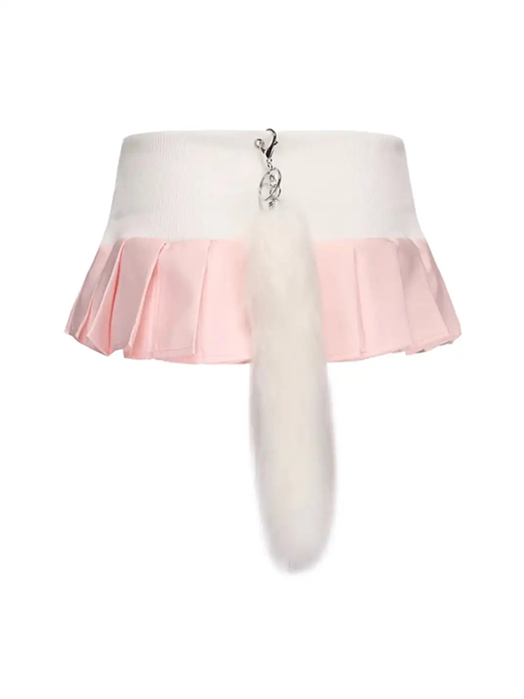 Ooops333 | Wolf Ear Cotton Jacket and Pleated Skirt Set