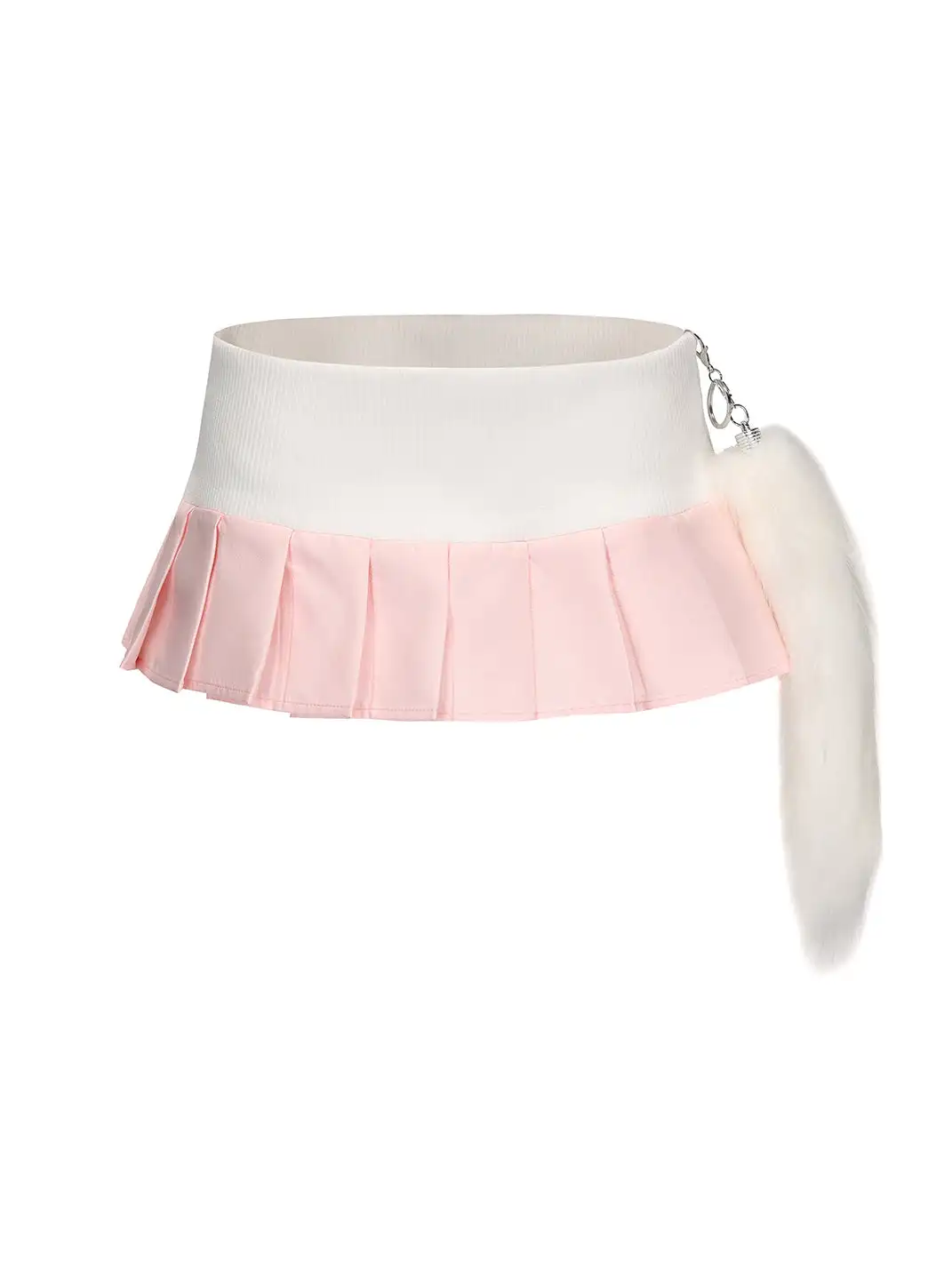 Ooops333 | Wolf Ear Cotton Jacket and Pleated Skirt Set