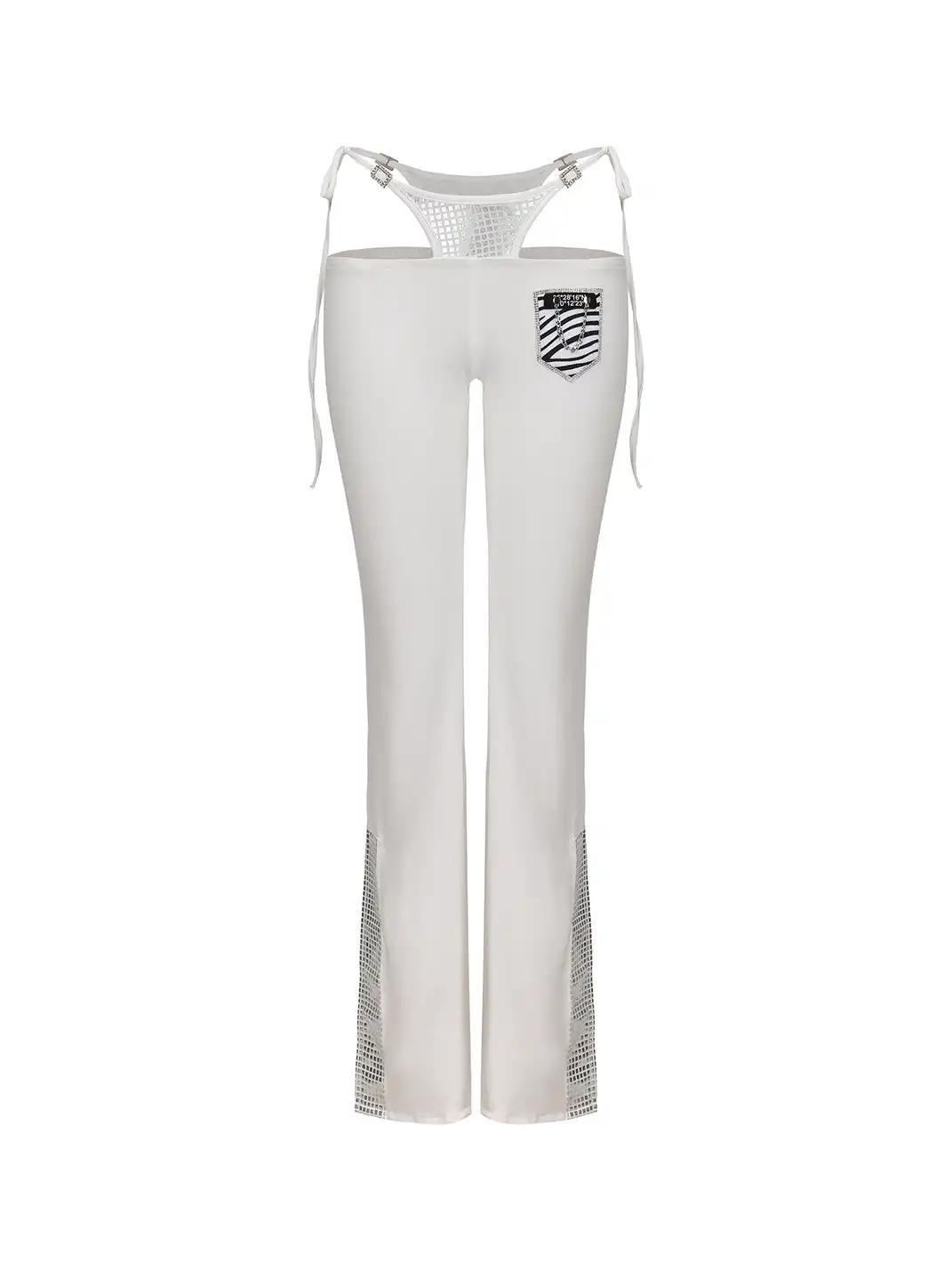 Ooops333 | Low-Rise Flared Pants With Laces