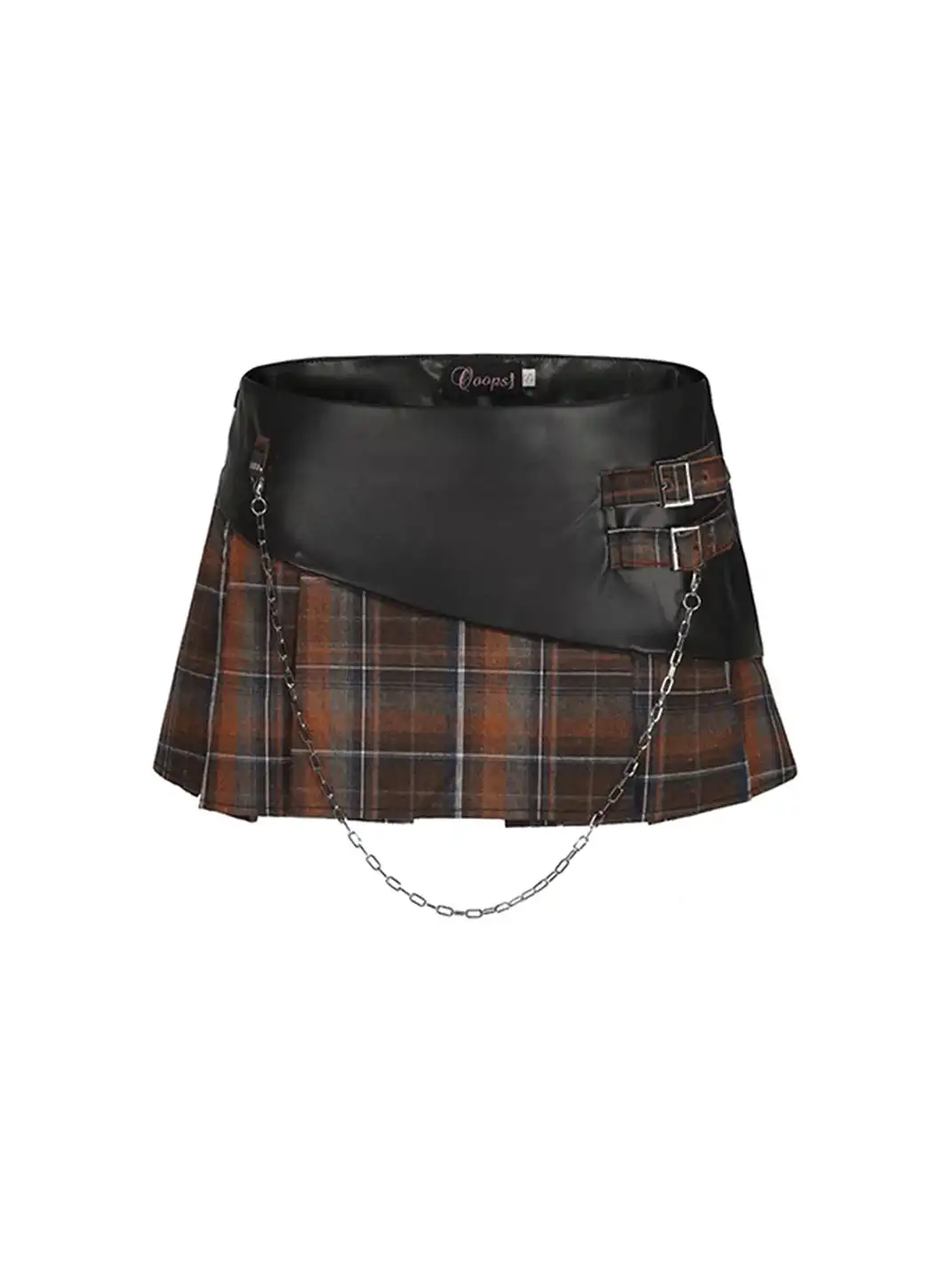 Ooops333 | Plaid Patchwork Pleated Skirt