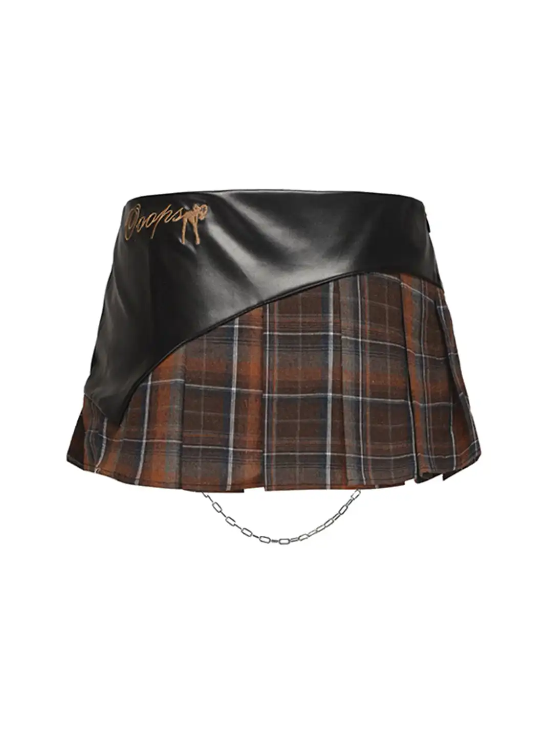 Ooops333 | Plaid Patchwork Pleated Skirt