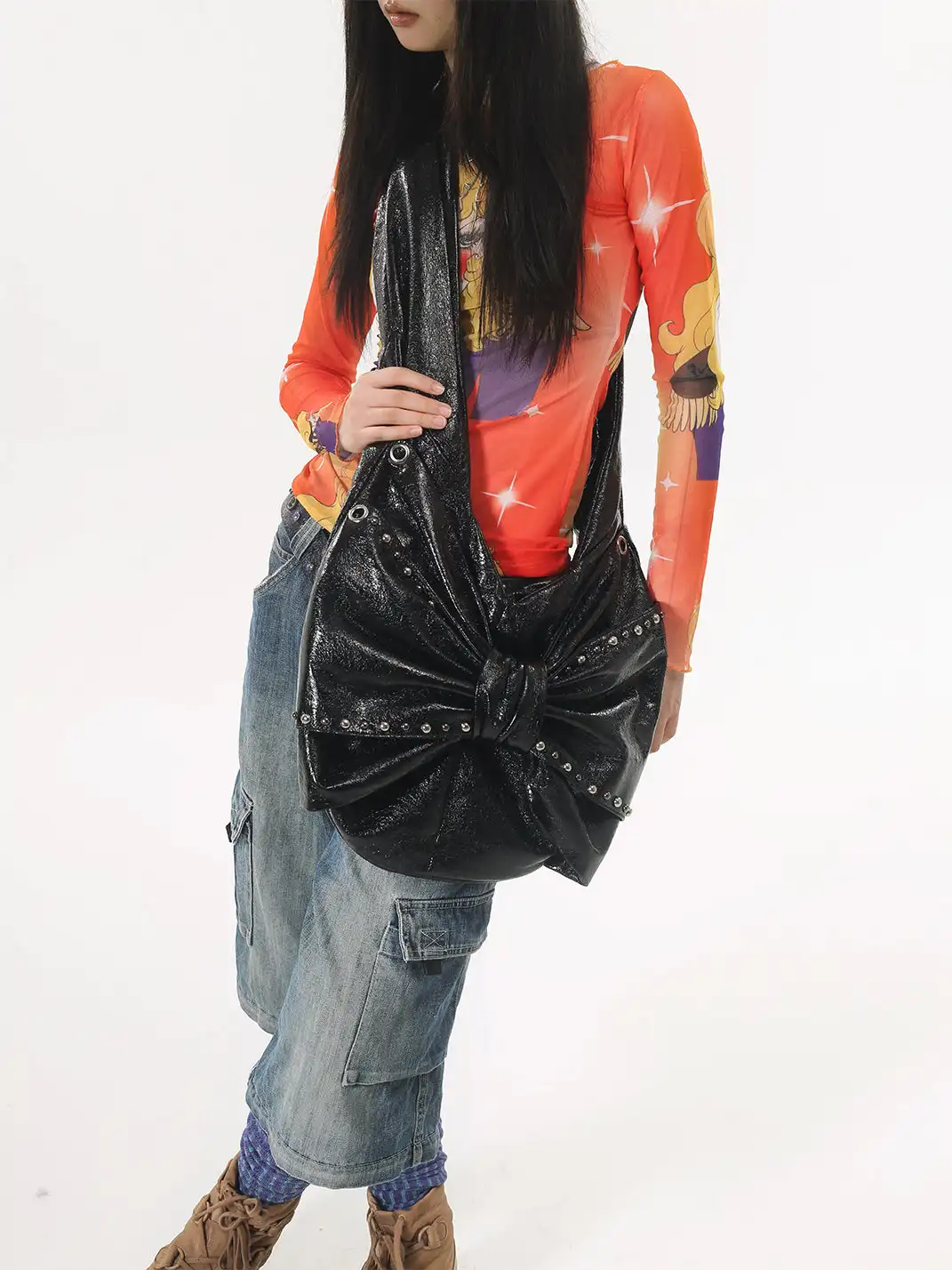 LIMBOWEB | Bow Crossbody Bag-Black