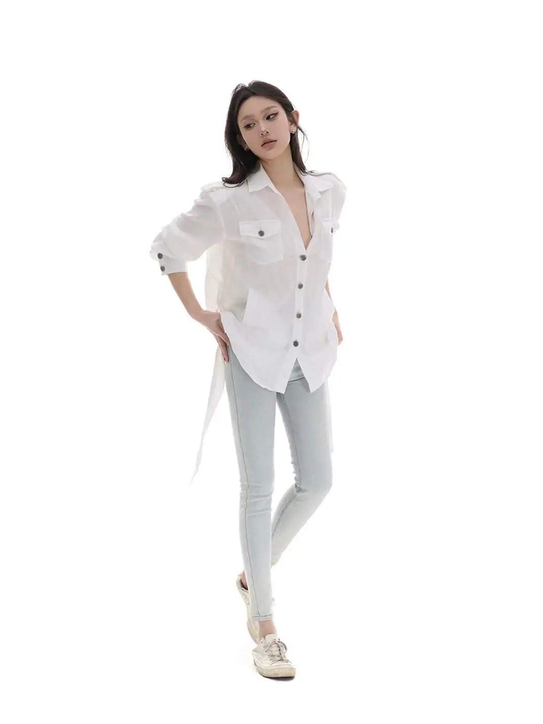 itsdinn | Pocket Metal Hand-Buttoned Shirt