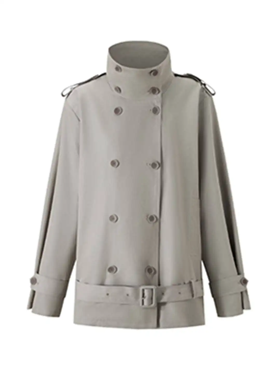 itsdinn | Stand-Up Collar Short Trench Coat