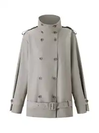 itsdinn | Stand-Up Collar Short Trench Coat