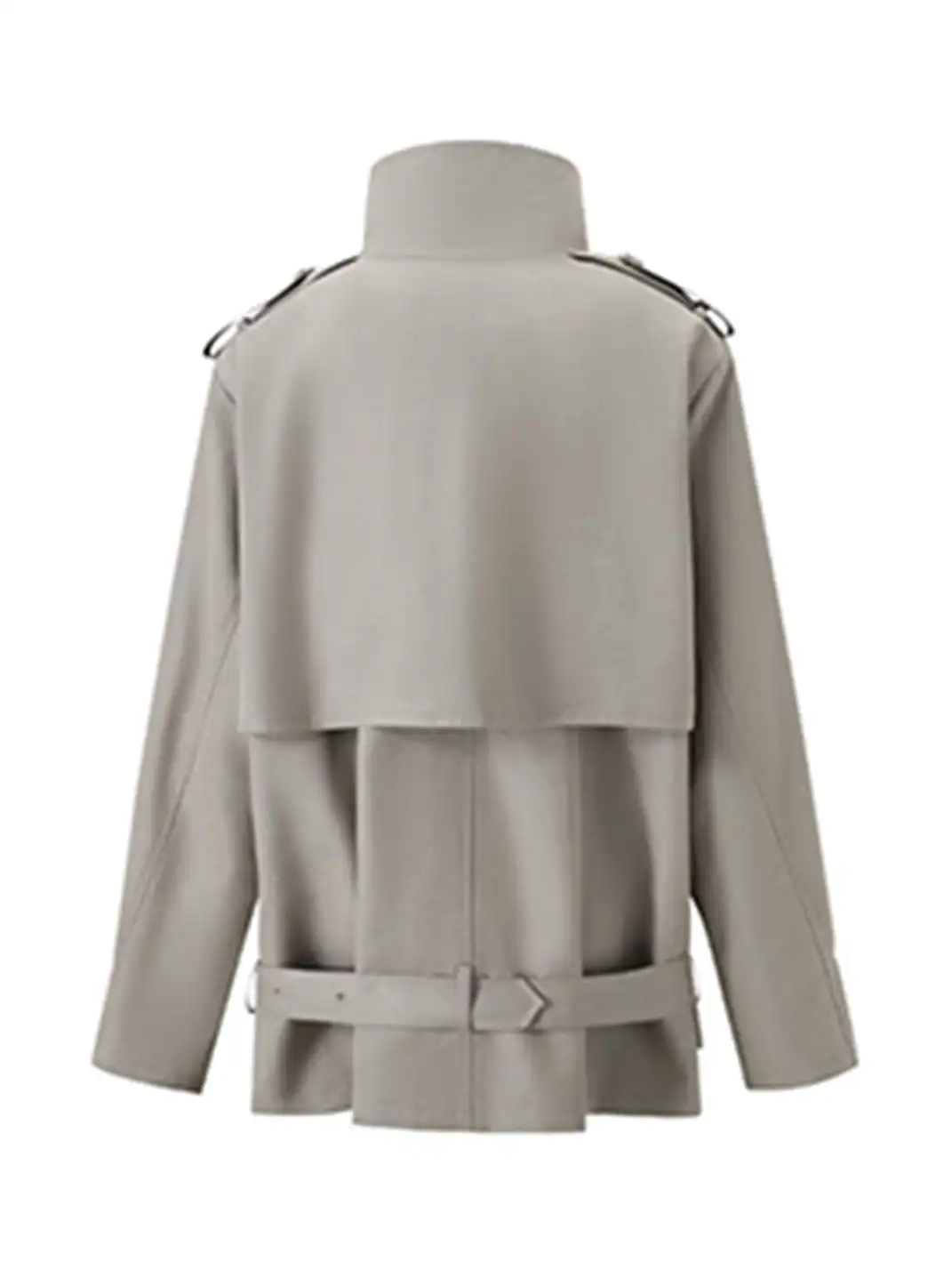 itsdinn | Stand-Up Collar Short Trench Coat