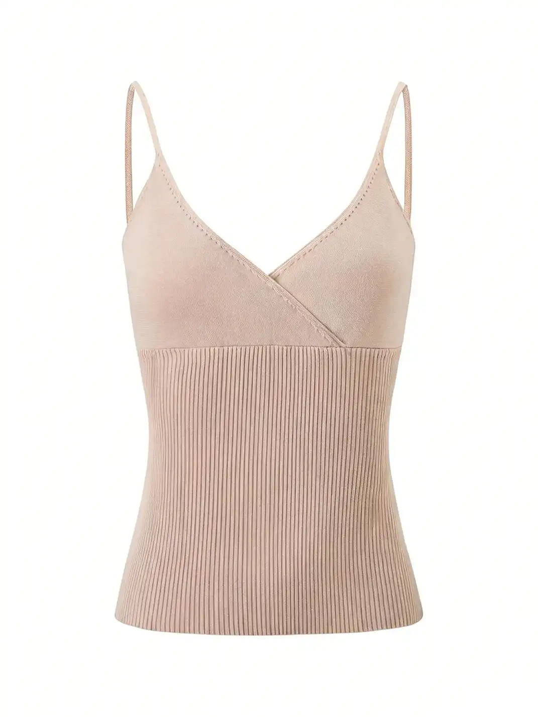itsdinn | Segmented Knitted Waist-Cinching Backless Camisole