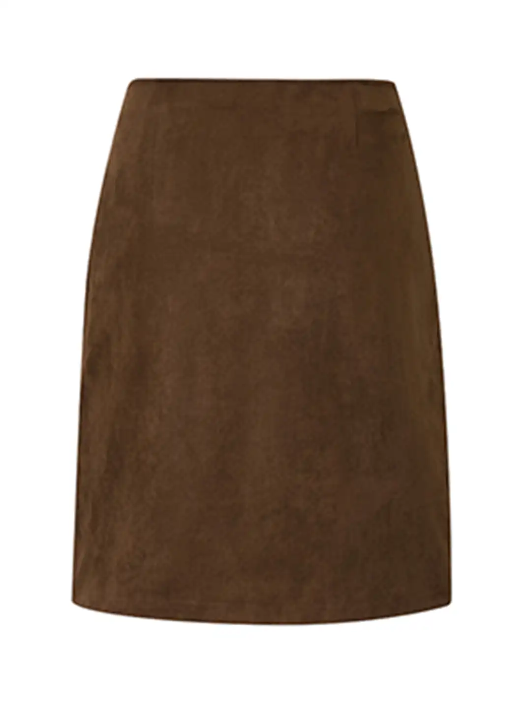 itsdinn | Low-Waisted One-Piece Suede Midi Skirt