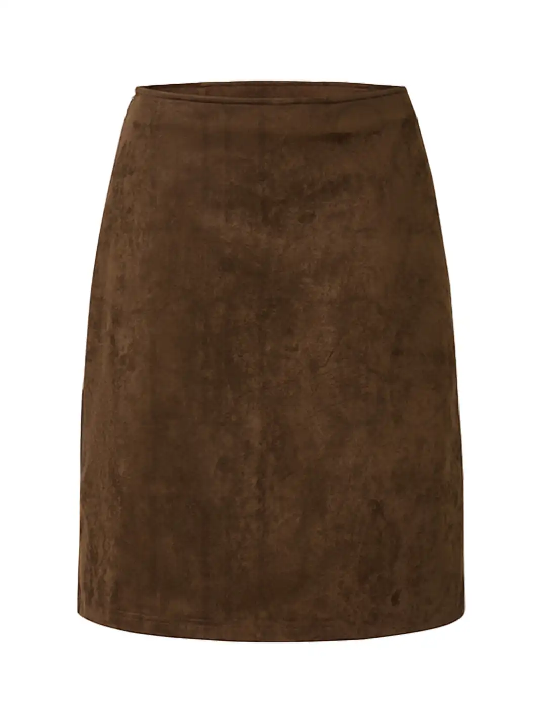 itsdinn | Low-Waisted One-Piece Suede Midi Skirt