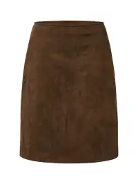 itsdinn | Low-Waisted One-Piece Suede Midi Skirt