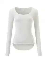 itsdinn | U-Neck Long-Sleeved T-Shirt