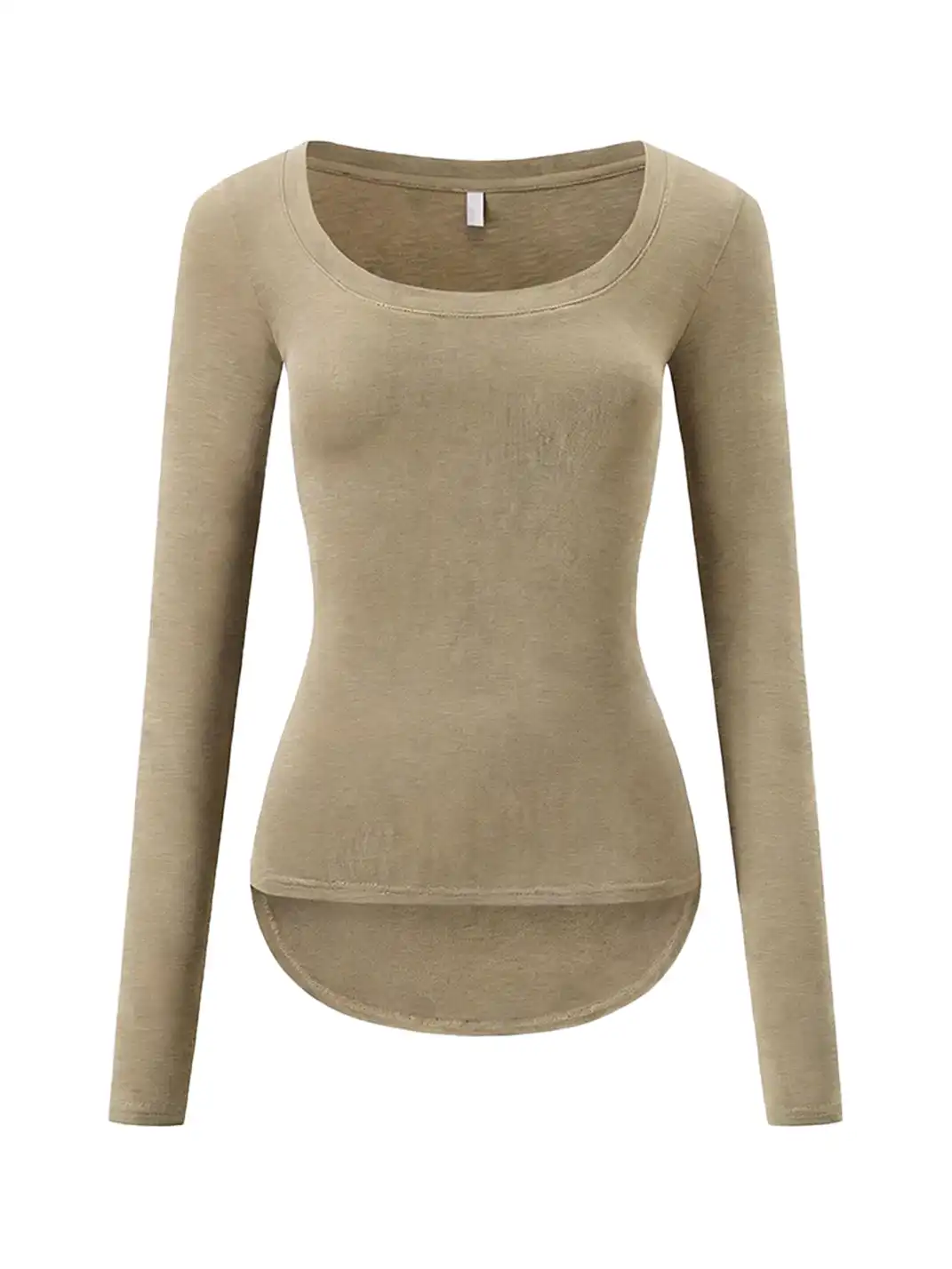 itsdinn | U-Neck Long-Sleeved T-Shirt