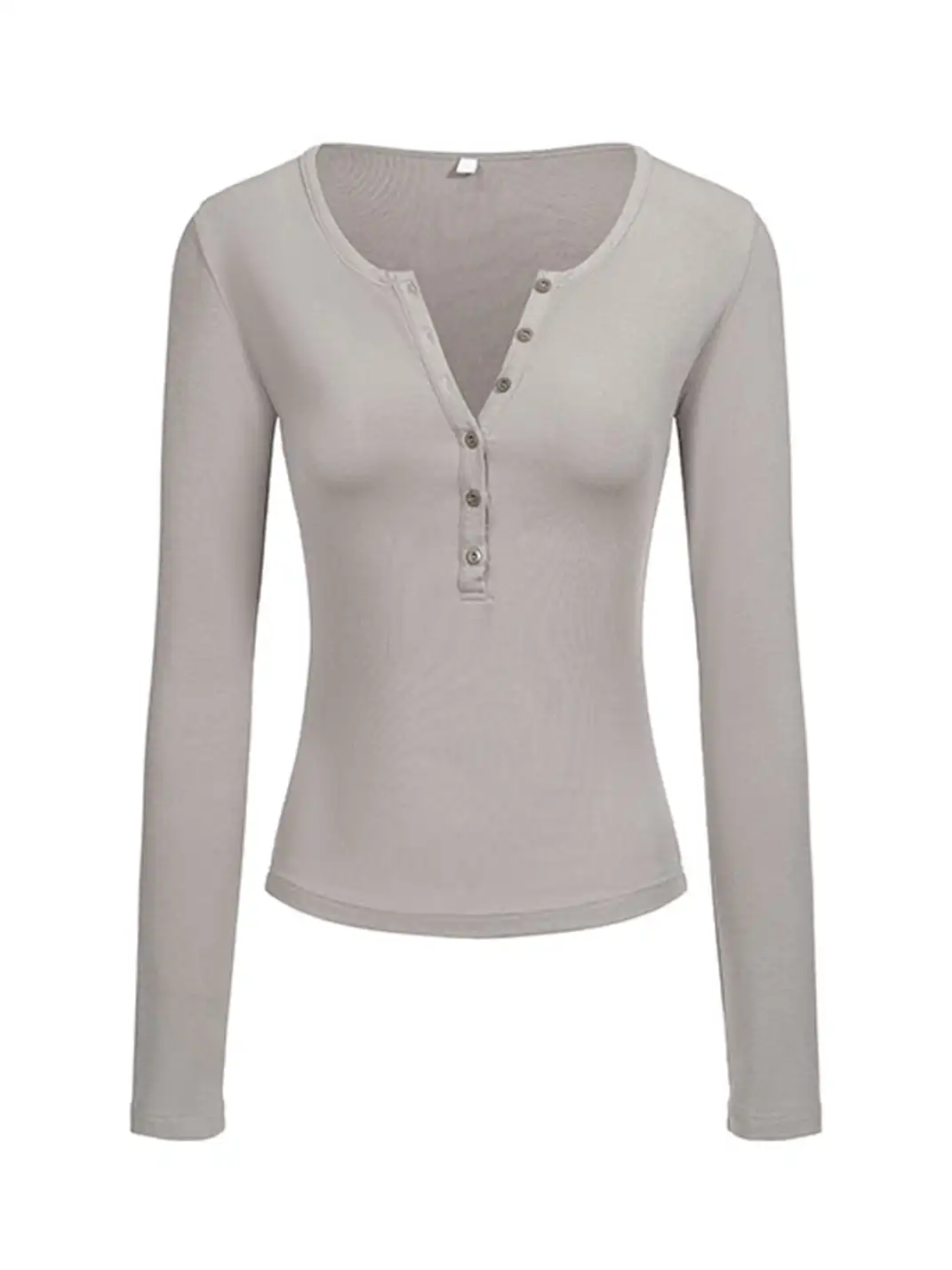itsdinn | Wooden Button Two-Tone Base Layer Shirt