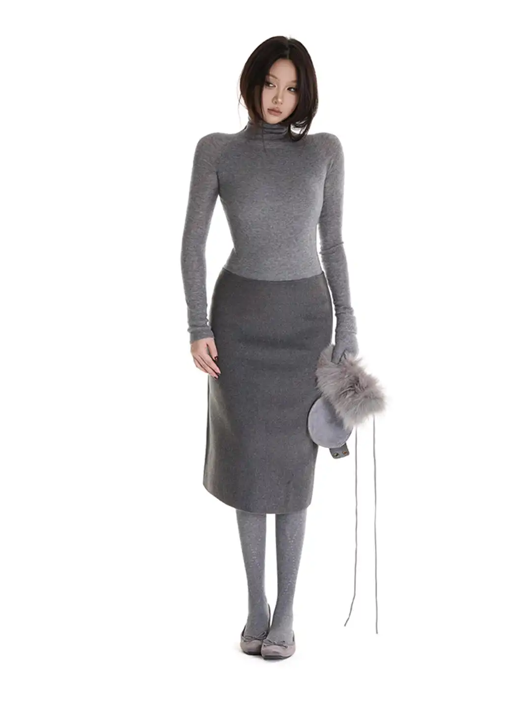 itsdinn | Wool Midi Skirt