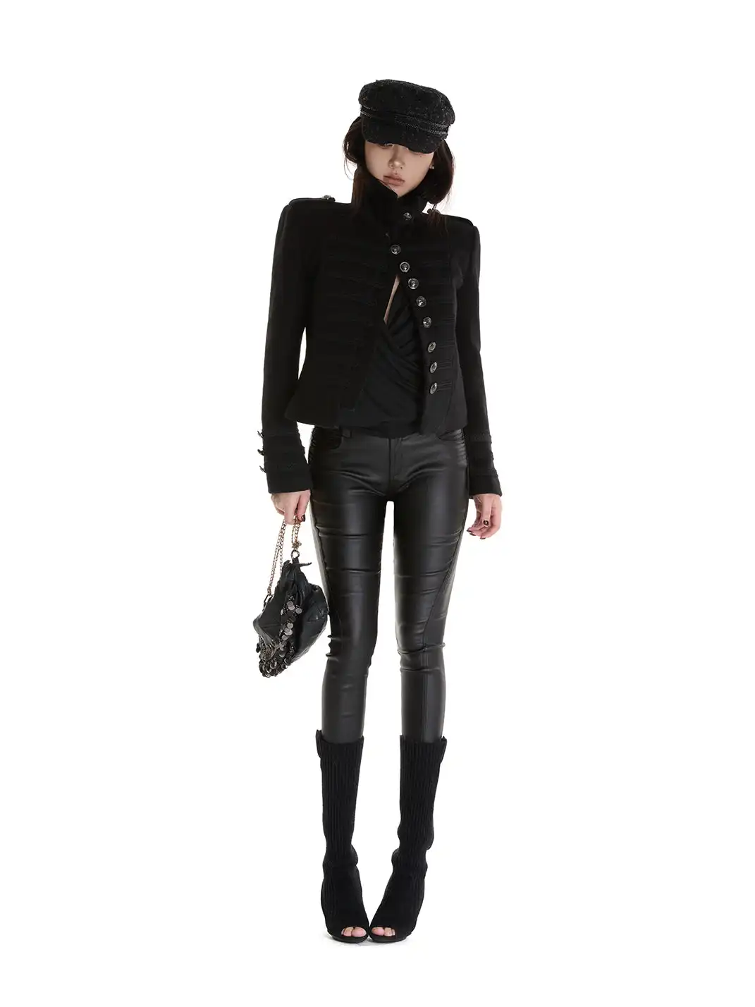 itsdinn | Heavy Metal Buckle Short Jacket