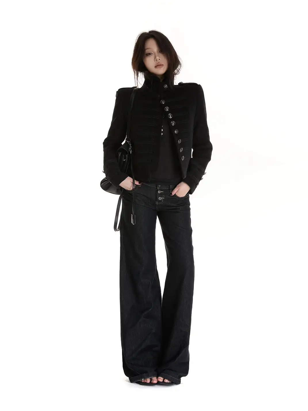 itsdinn | Heavy Metal Buckle Short Jacket