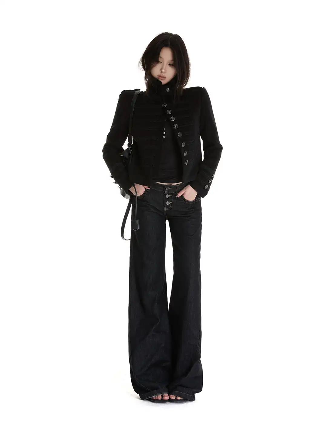 itsdinn | Heavy Metal Buckle Short Jacket