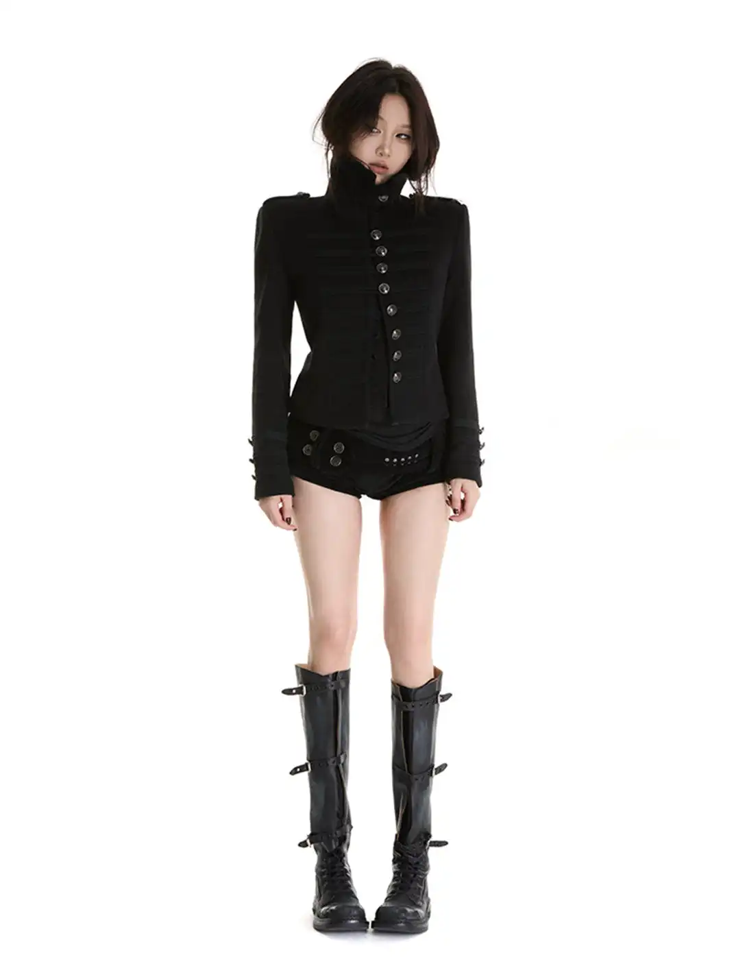 itsdinn | Heavy Metal Buckle Short Jacket