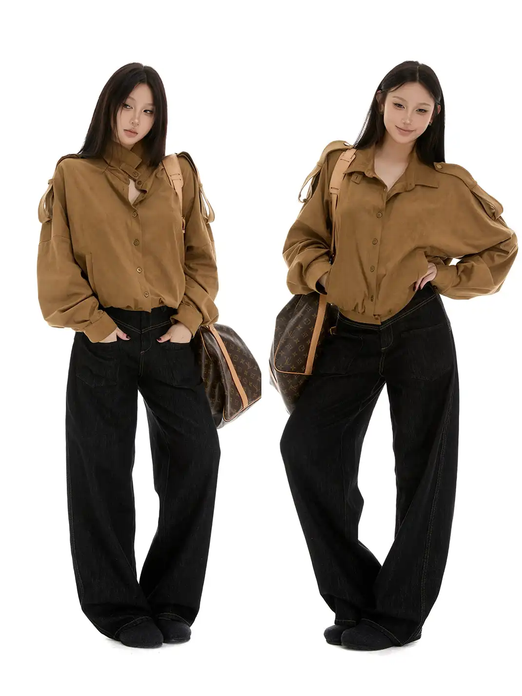 itsdinn | Suede Drop-Shoulder Jacket