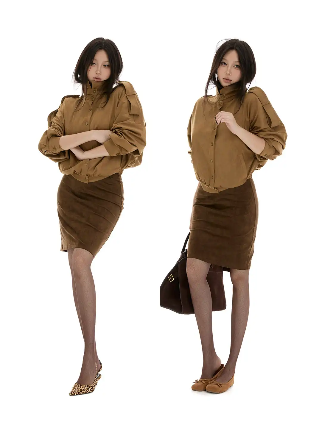 itsdinn | Suede Drop-Shoulder Jacket