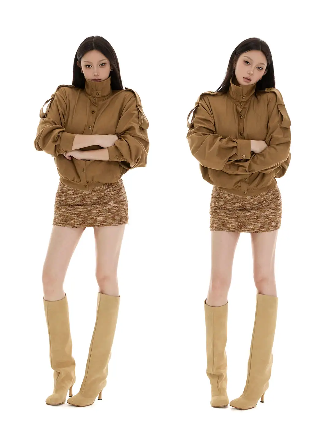 itsdinn | Suede Drop-Shoulder Jacket