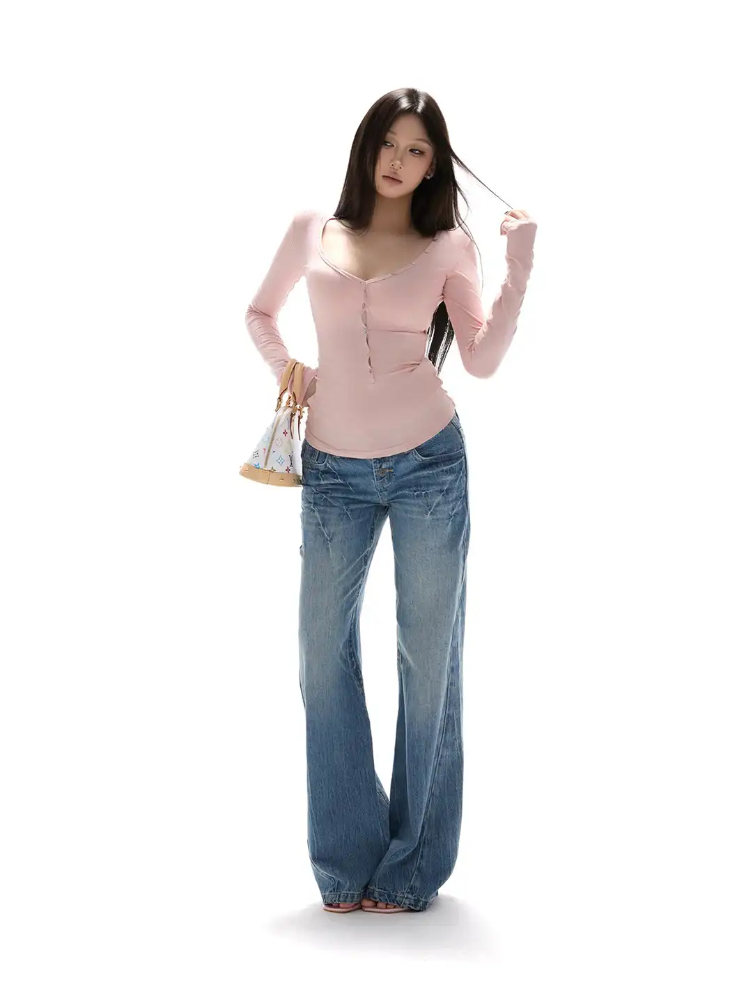 itsdinn | Retro Cropped Straight Leg Jeans