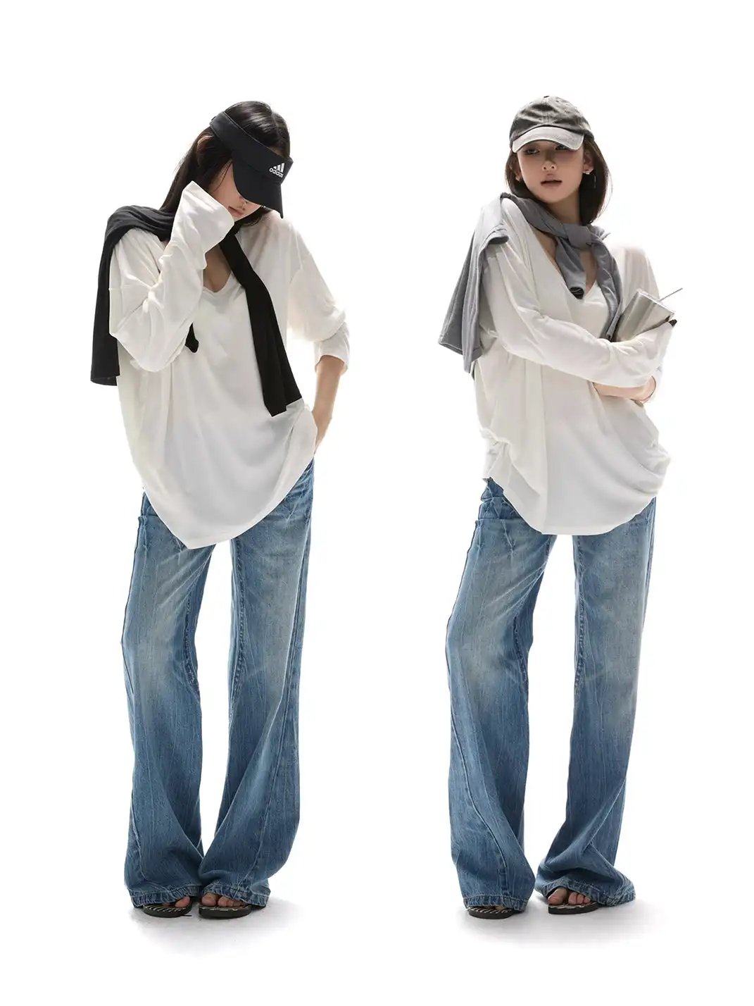 itsdinn | Retro Cropped Straight Leg Jeans