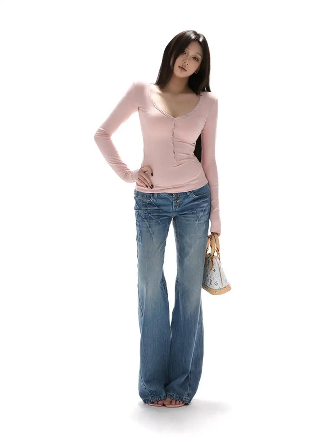 itsdinn | Retro Cropped Straight Leg Jeans