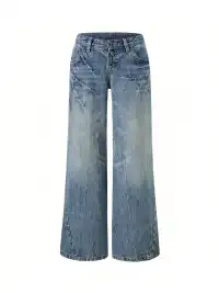 itsdinn | Retro Cropped Straight Leg Jeans