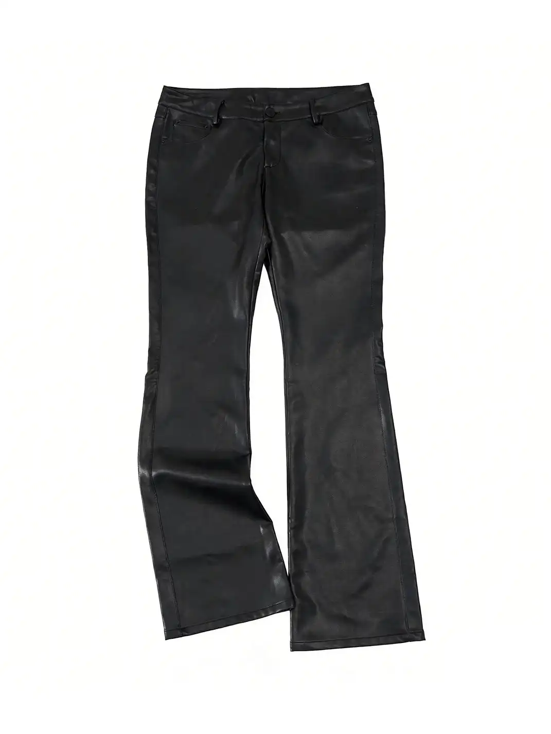 itsdinn | Low-Waisted Retro Bodycon Flared Leather Pants