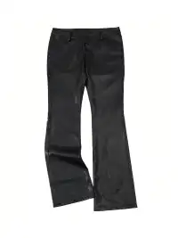 itsdinn | Low-Waisted Retro Bodycon Flared Leather Pants