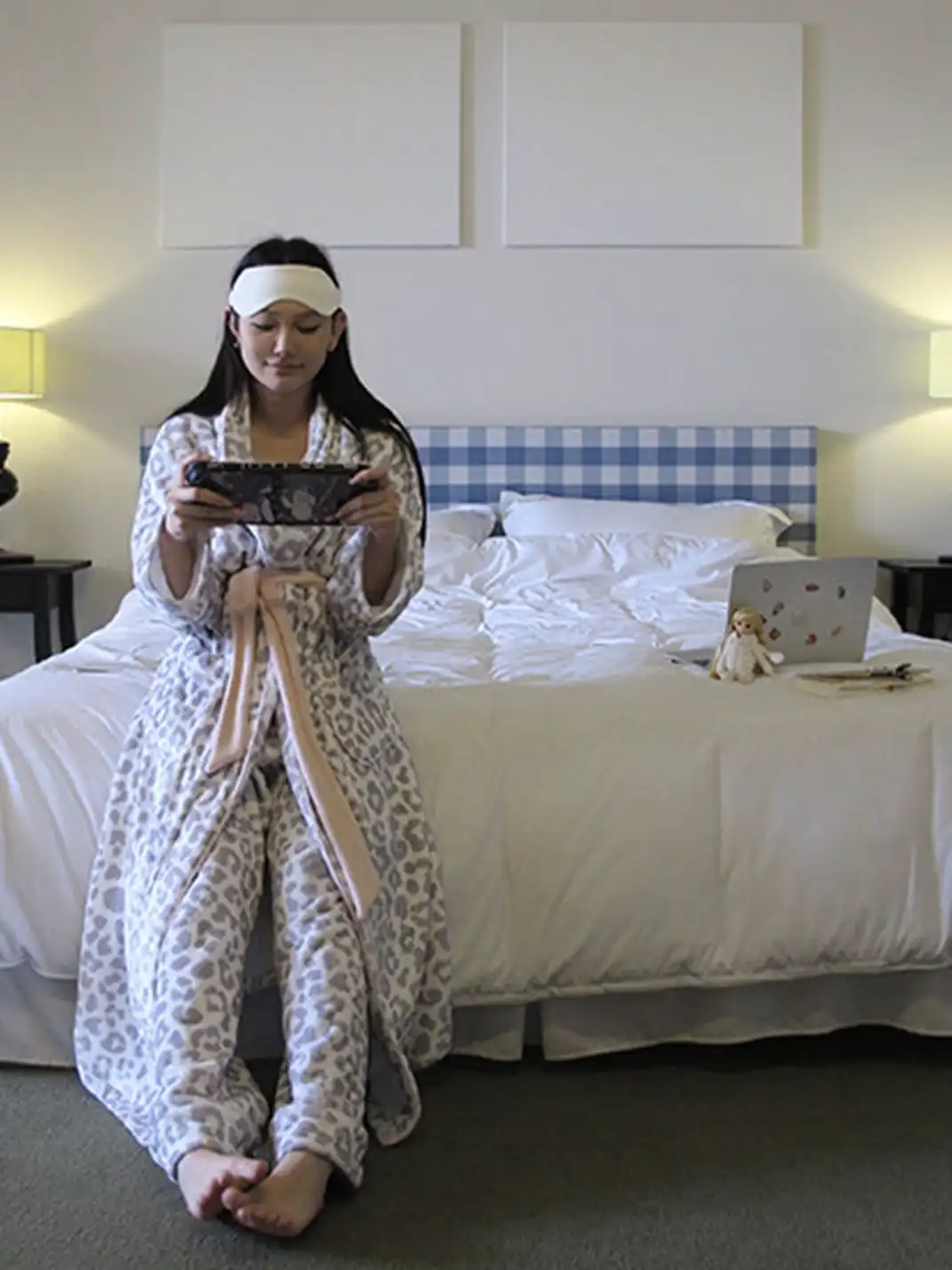 itsdinn | Grey And Pink Leopard Print Pajama Set