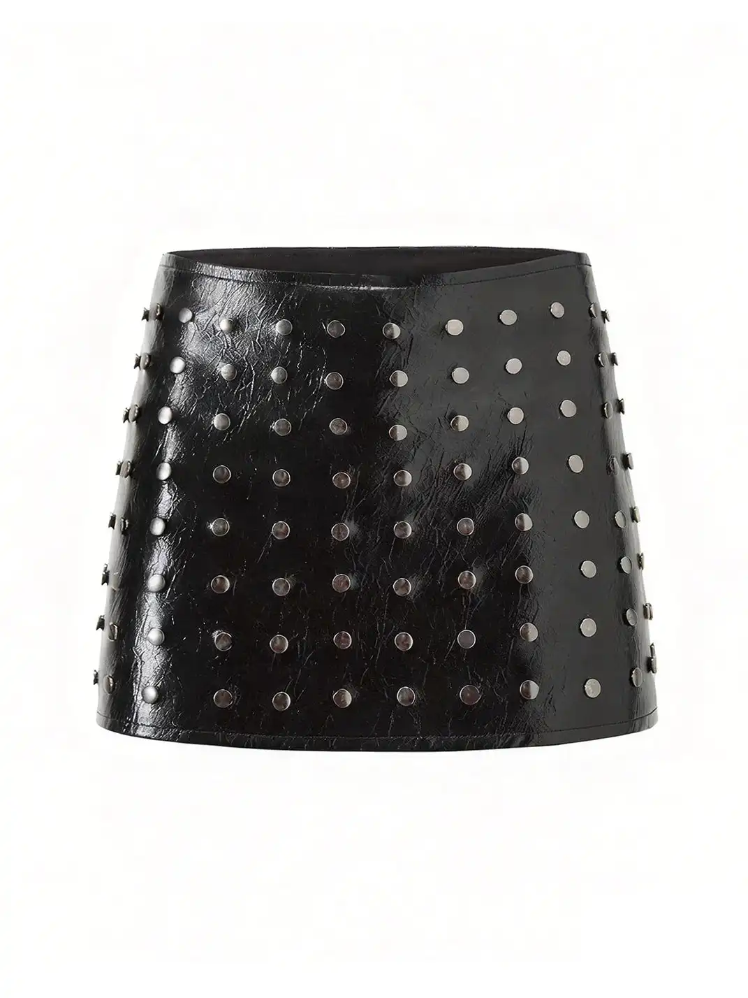 itsdinn | Fully Studded Patent Leather Ankle Skirt