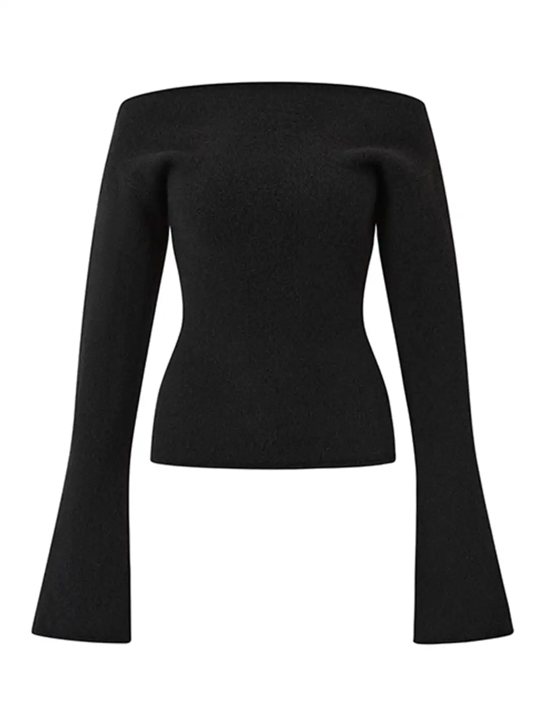 itsdinn | Off-The-Shoulder Fitted Knit Top And Shorts Two-Piece Set