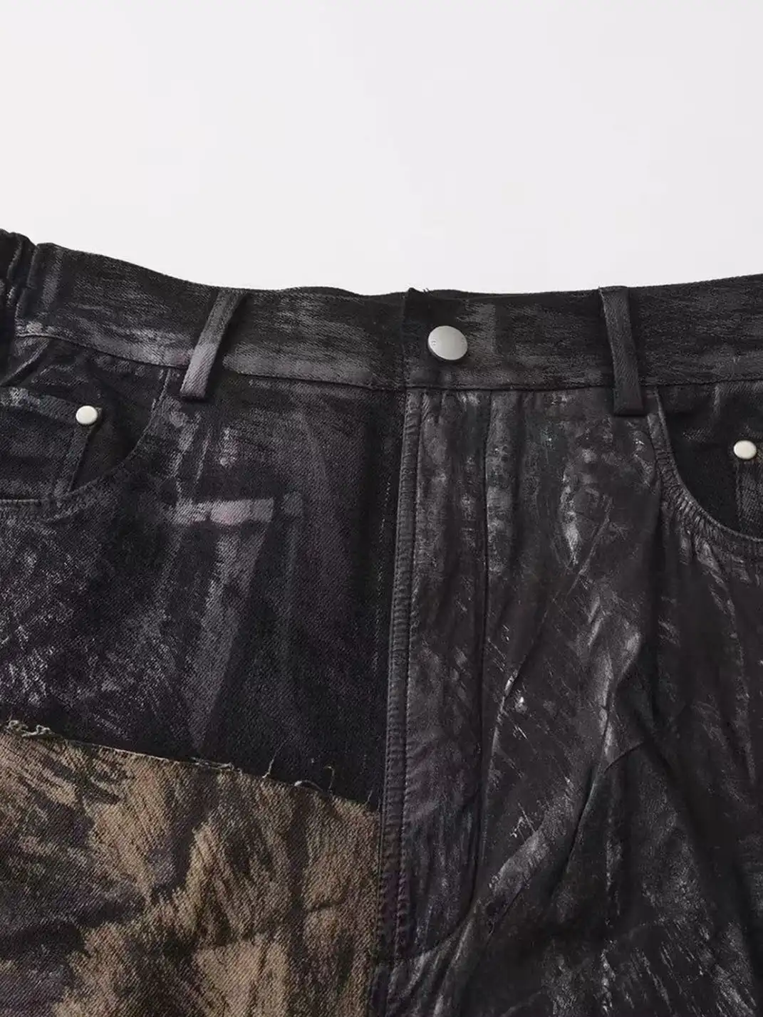 Disark | Waxed Double-Layered Flared Pants