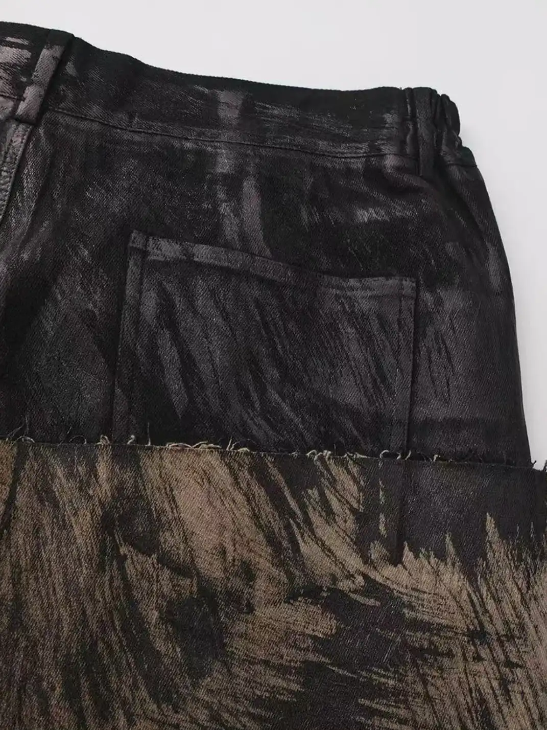 Disark | Waxed Double-Layered Flared Pants