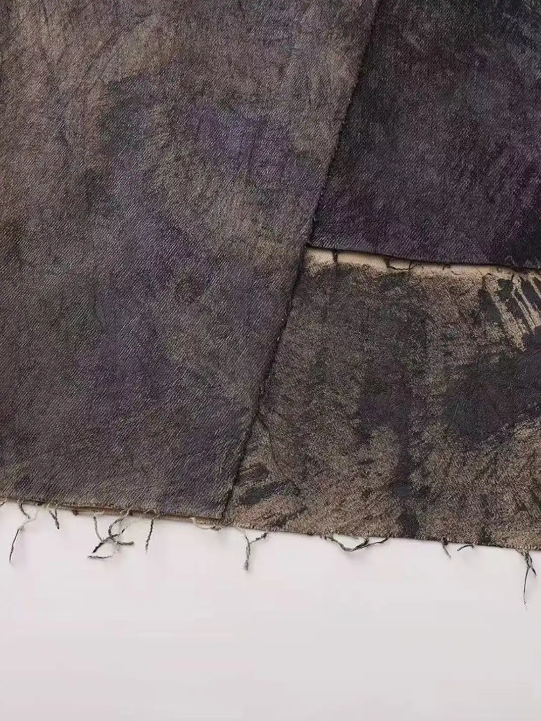 Disark | Pentagram Wax-Painted Patchwork Wide-Leg Pants
