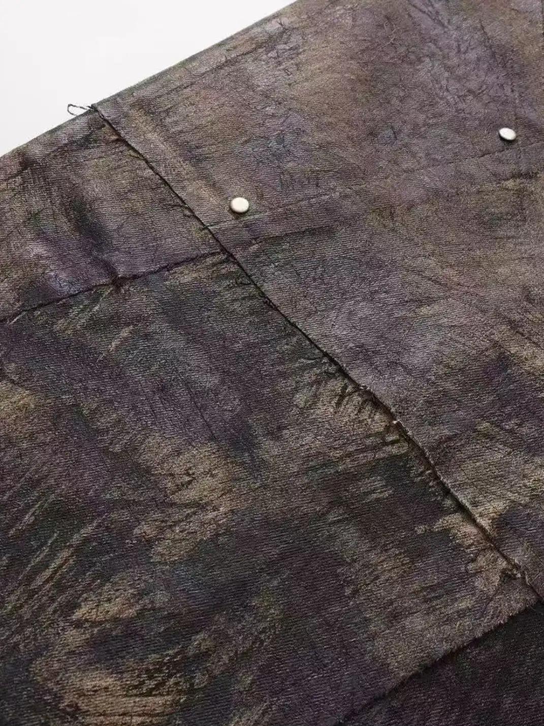 Disark | Pentagram Wax-Painted Patchwork Wide-Leg Pants