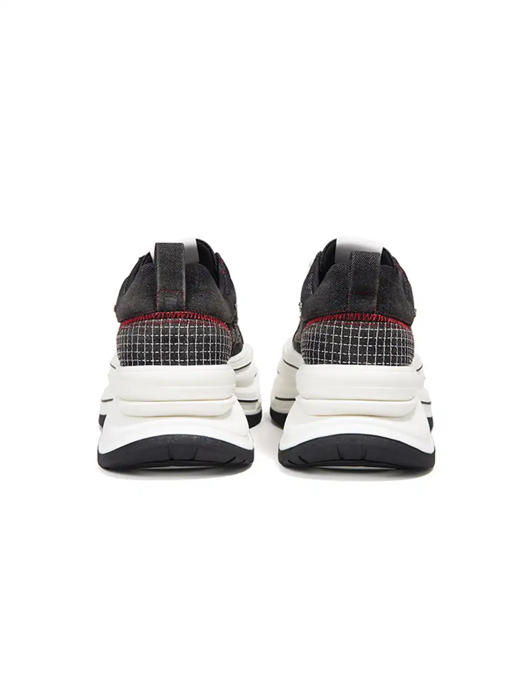 KILLWINNER | 7cm Platform Canvas Shoes-Black Red