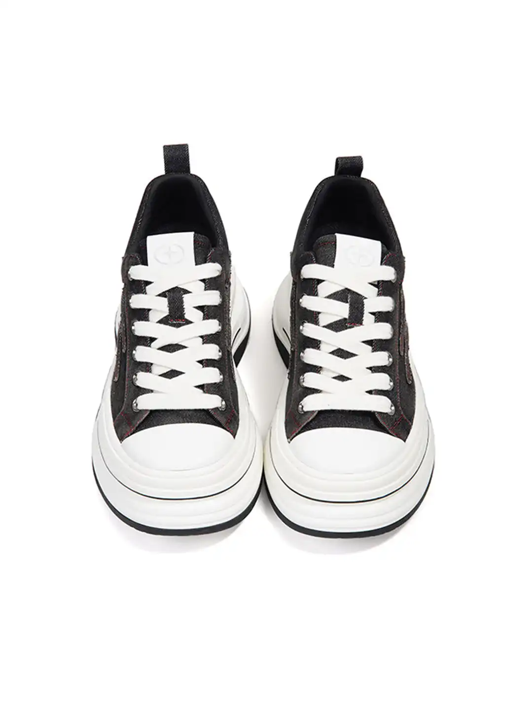 KILLWINNER | 7cm Platform Canvas Shoes-Black Red