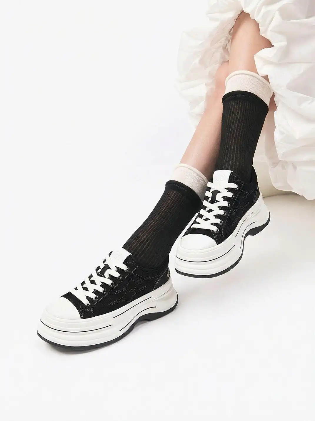KILLWINNER | 7cm Platform Canvas Shoes-Black