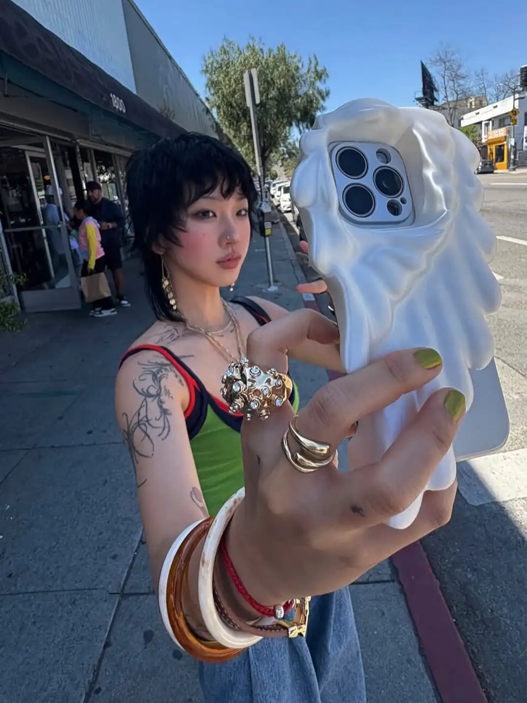 HSUX OFFICIAL | Silk Black and White Wings Phone Case