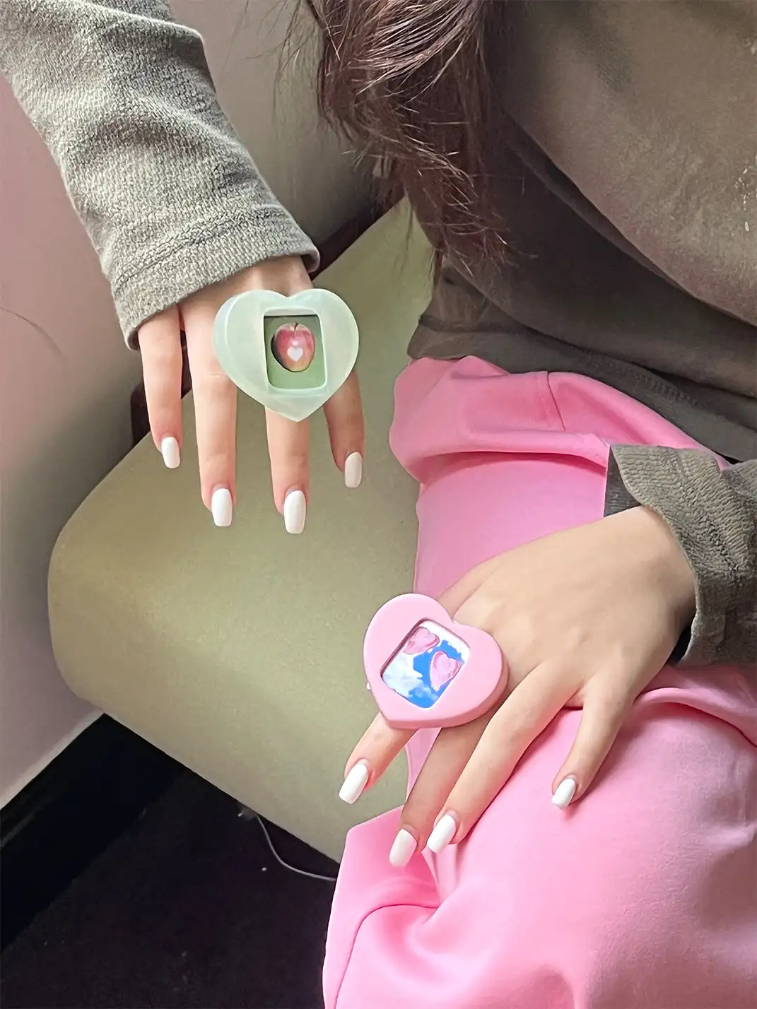 HSUX OFFICIAL | Heart-Shaped Photo Box Ring