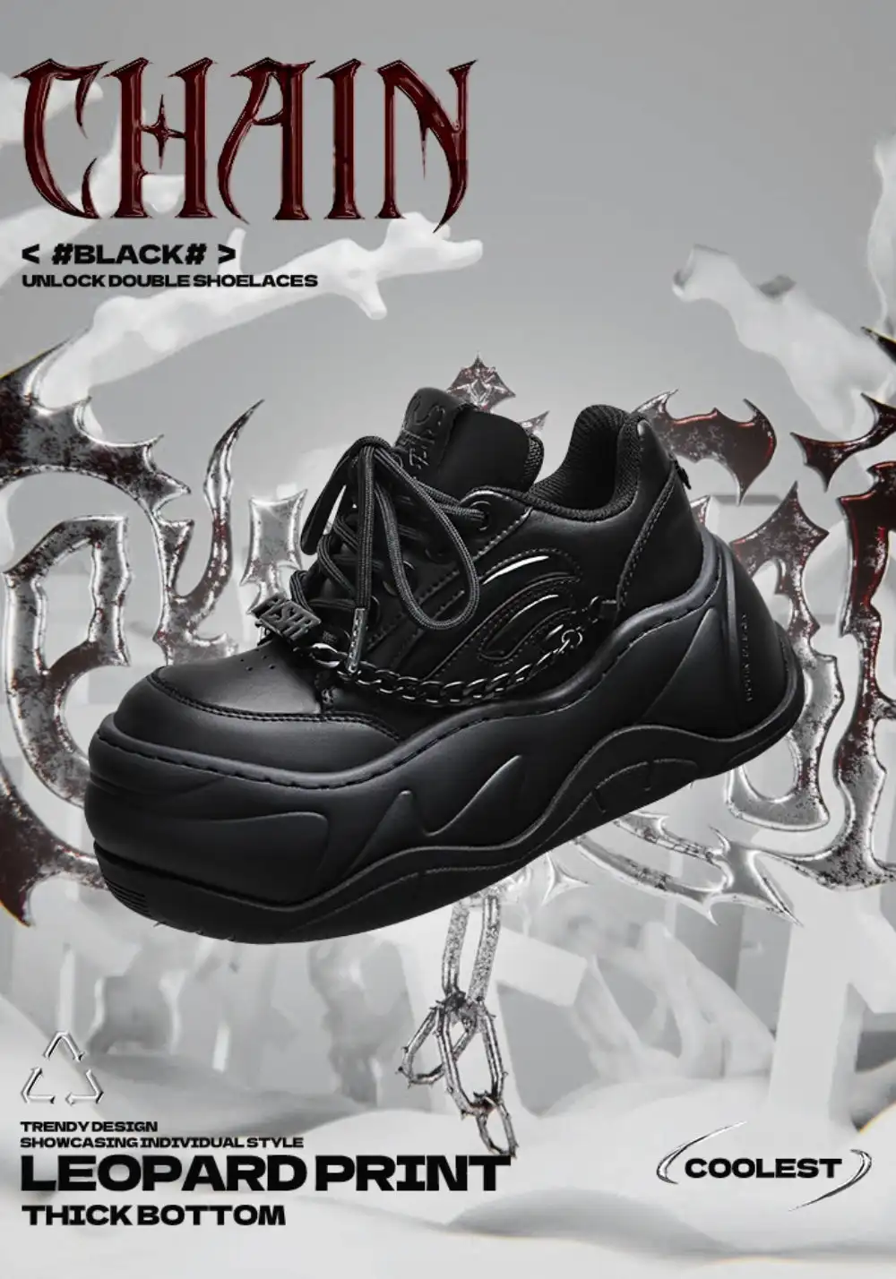 FYSPR丨WiFi Chunky Leg-Wrap Sneakers