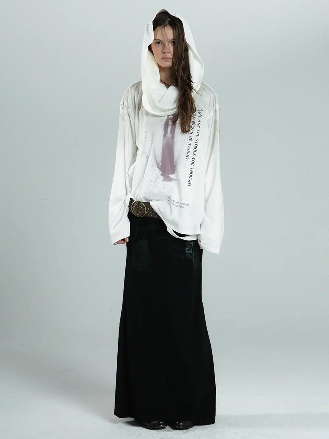 DoublePunch | Crew Neck Printed Long-Sleeved T-Shirt
