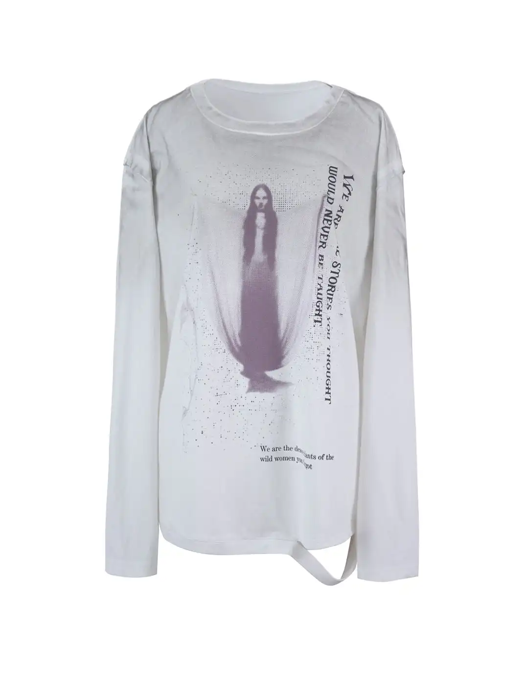 DoublePunch | Crew Neck Printed Long-Sleeved T-Shirt